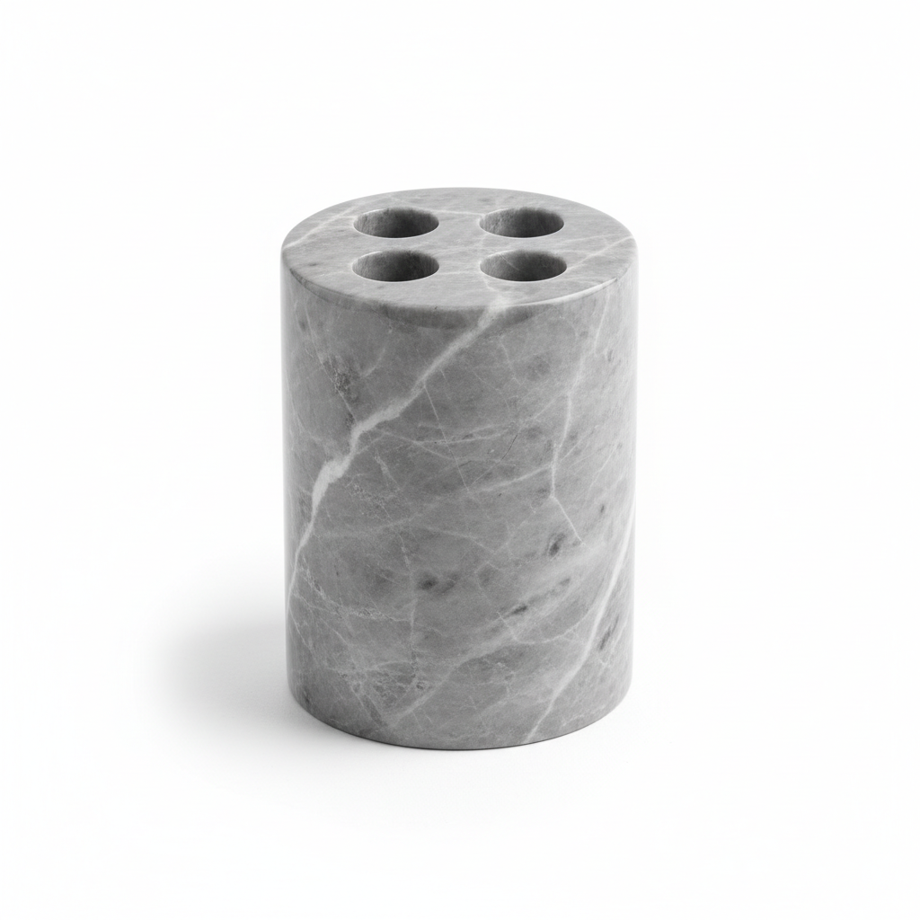 Grey Marble Toothbrush Holder